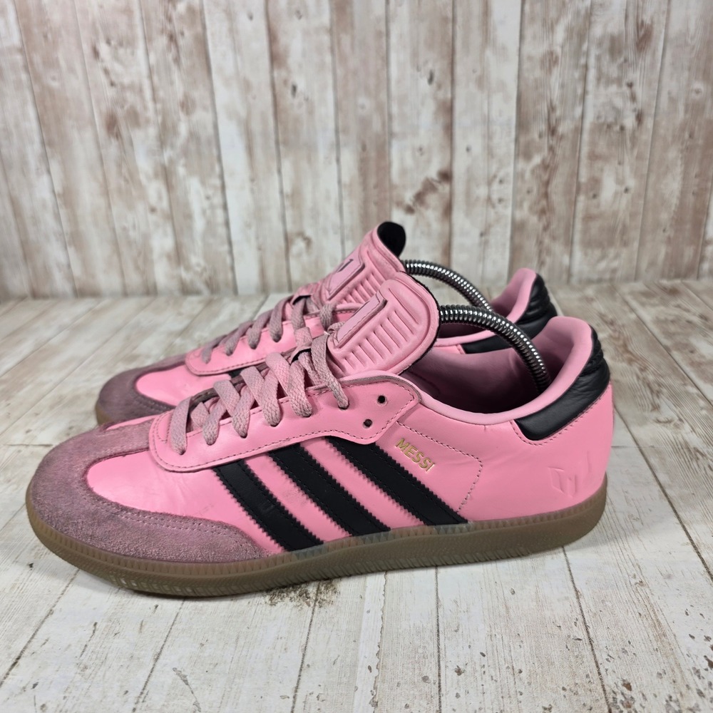 Adidas Samba Messi Inter Miami CF Pink Black Gum Sneakers IH8158‎ Mens 9.5 - Picture 2 of 8